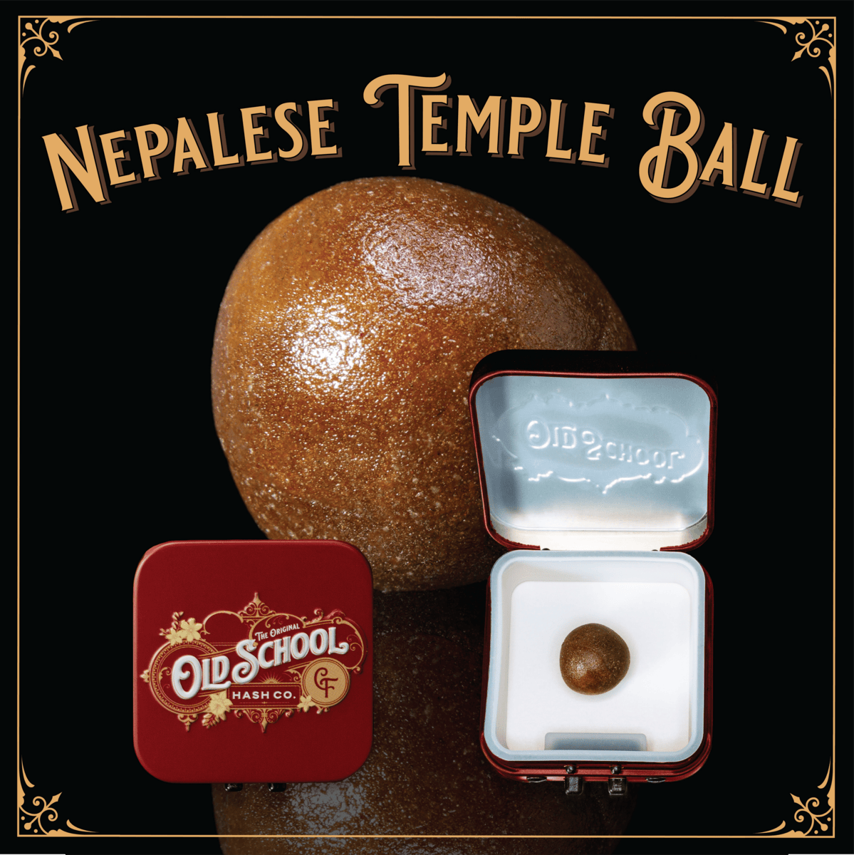 1G Old School Hash Co. Temple Ball | Tangie Type Sativa THC 61.66% Terps 11.06%