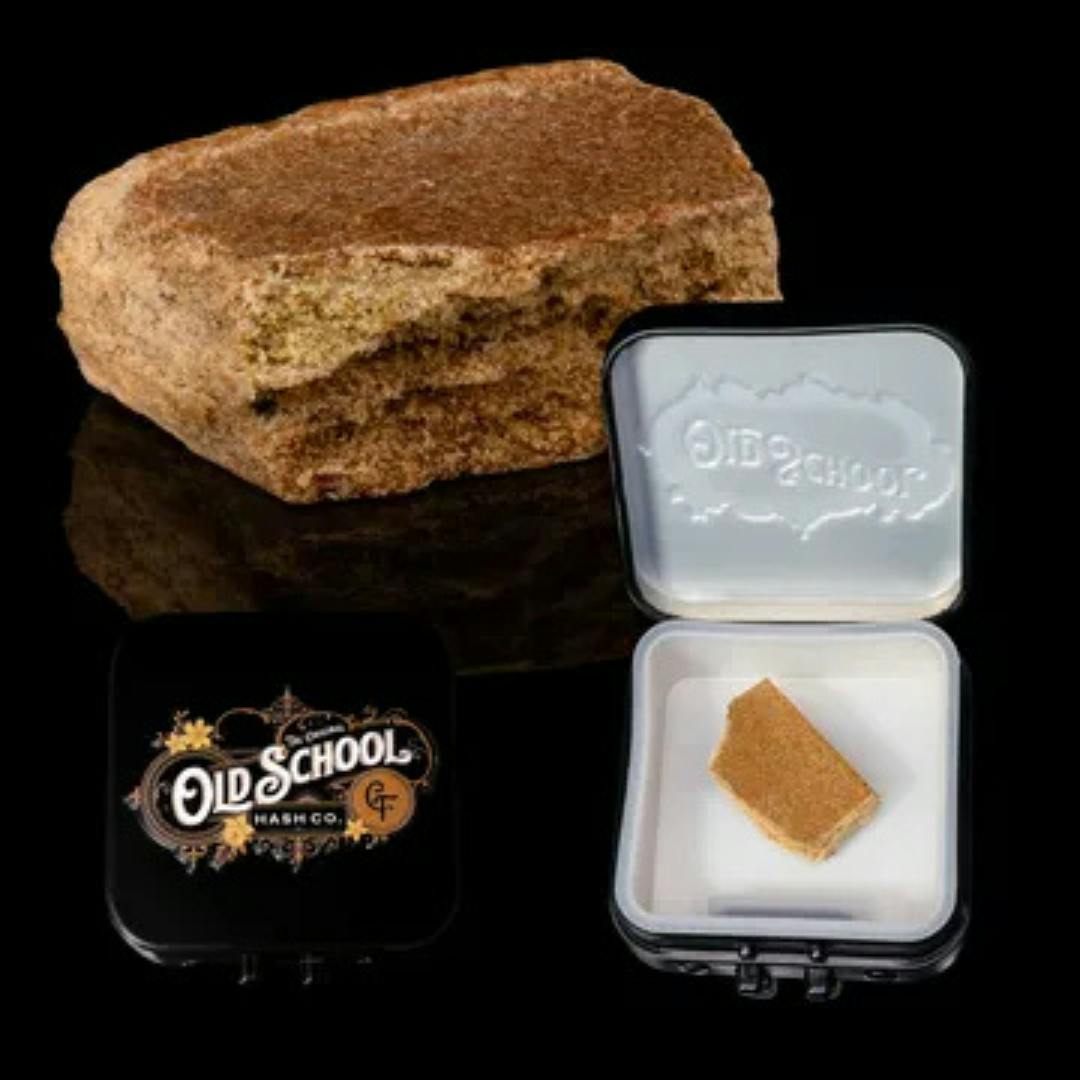 1G Old School Hash Co. Brick Hash | Colombian Gold by Old School Hash Co. Hash, THC 41% Terps 3.60%