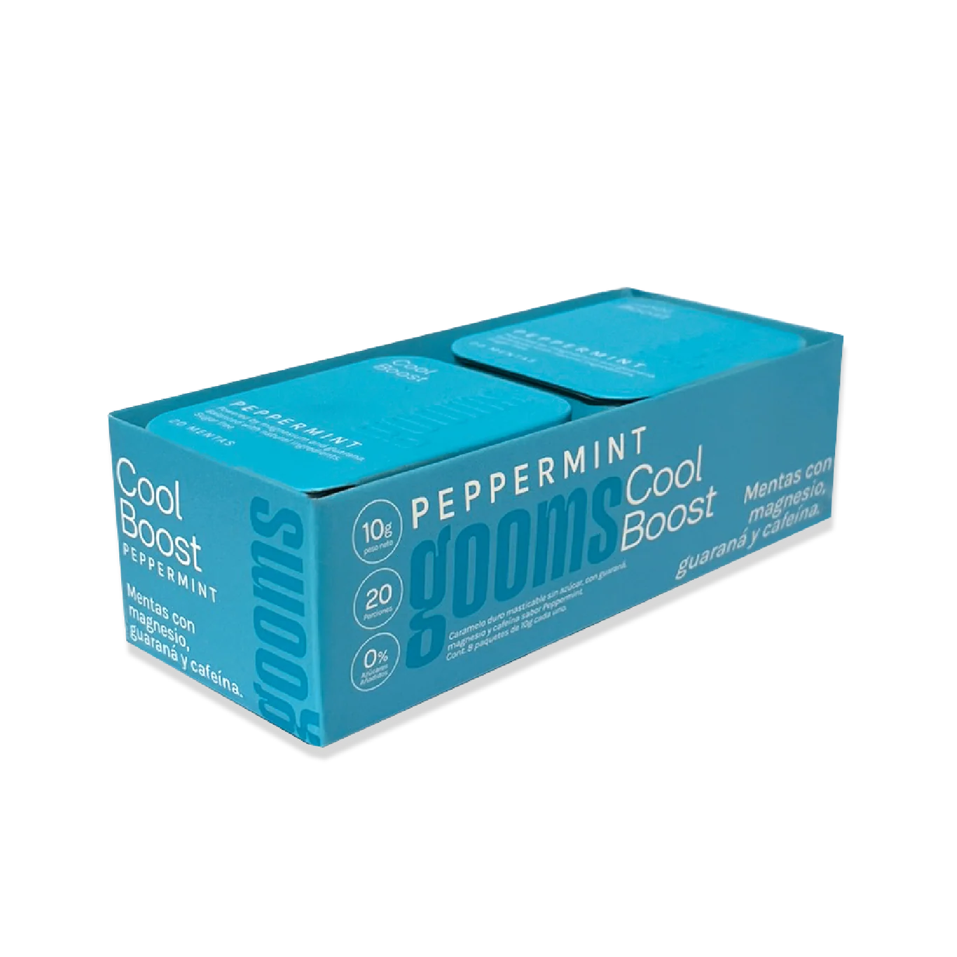 200g Cool Boost Peppermint Mints - Box x8 , Box of 8 units of 20 mints each.