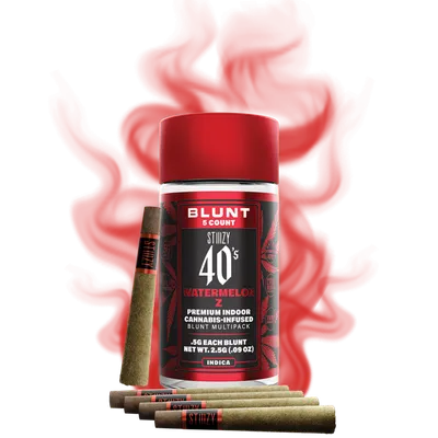 Watermelon Z Indica Infused Blunt • Multi-pack • scale 2.5g , THC: 34.92% CBD: 0.00% THC/$: 24.9 mg CBD/$: 0.0000 mg